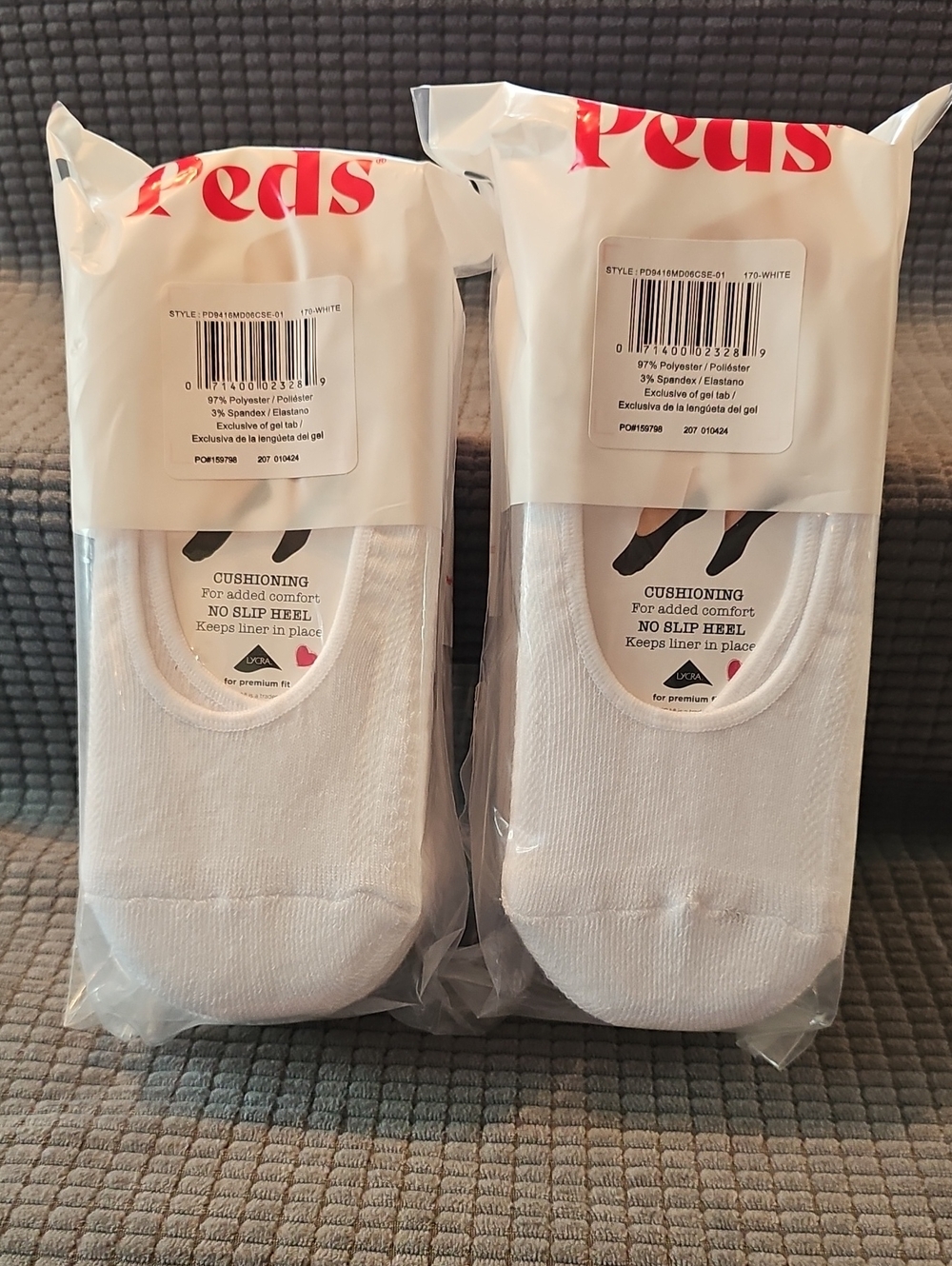 Peds Women's No-Show Cushion Low-Cut Socks. Shoe Size-5-10. New In Packinging.
